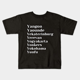 Y Cities, Notebook, Mug Kids T-Shirt